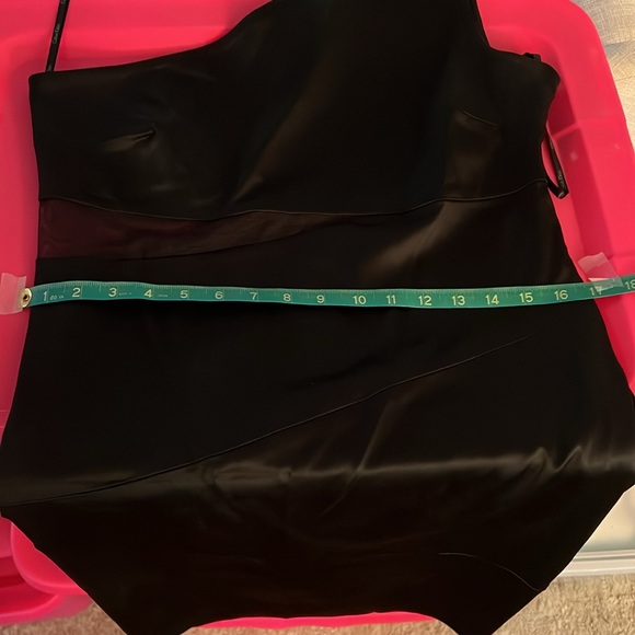 Black Calvin Klein one shoulder dress Size 10 Worn once, great condition - Picture 4 of 7